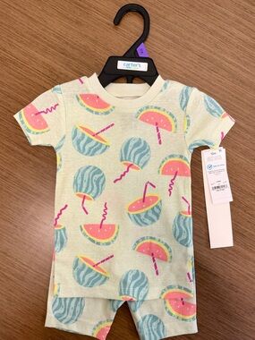 NWT - Carter's Child of Mine Toddler WATERMELON Pajama Set (12 months)